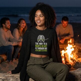 The Way to a Man's Heart Chest Anatomy Crop Shirt lifestyle photo