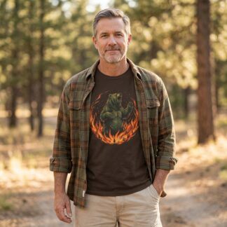 Flaming Bear Illustration Tee lifestyle photo