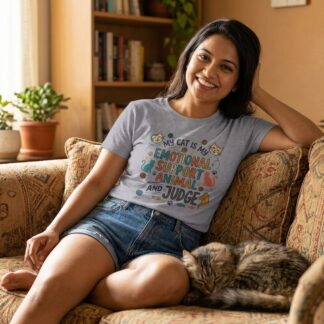 My Cat Is My Emotional Support Animal And Judge T-Shirt lifestyle photo