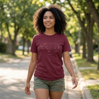 Battle Unicorn Minimal Line Art Rhino Tee lifestyle photo