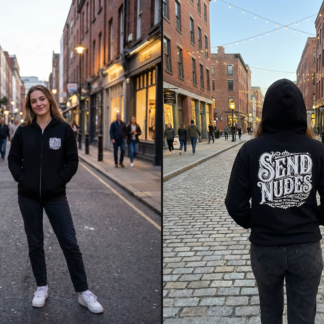 Send Nudes graphic Zip Hoodie lifestyle photo