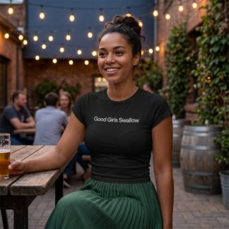 Good Girls Swallow Baby Tee lifestyle photo