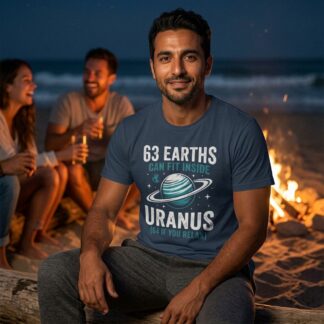 63 Earths Can Fit Inside Uranus graphic Crew Tee lifestyle photo
