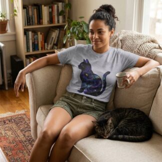 Galaxy Cat Tee lifestyle photo