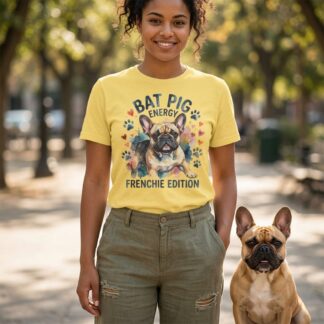 Bat Pig Energy Frenchie Edition T-Shirt lifestyle photo