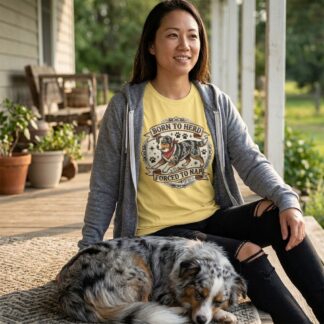 Born to Herd Forced to Nap Australian Shepherd Shirt lifestyle photo