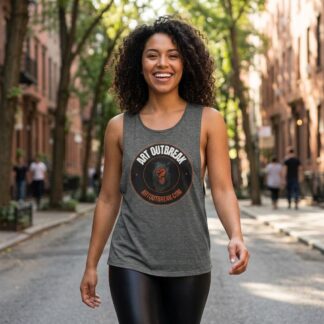 Art Outbreak Fist Logo Flowy Scoop Tank Top lifestyle photo