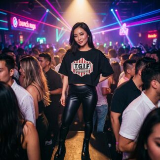 T.G.I.F. (Tongue Goes In First) Crop Tee lifestyle photo
