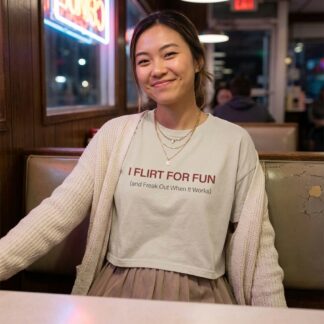 I Flirt For Fun crop tee lifestyle photo