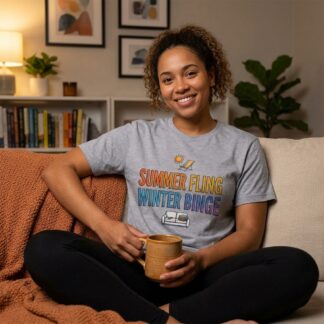 Summer Fling Winter Binge T-Shirt lifestyle photo