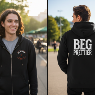 Beg Prettier Hoodie lifestyle photo