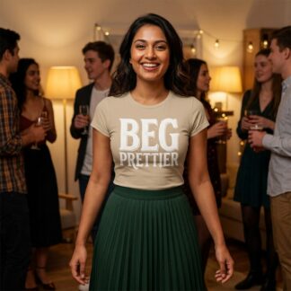 Beg Prettier cropped baby tee lifestyle photo