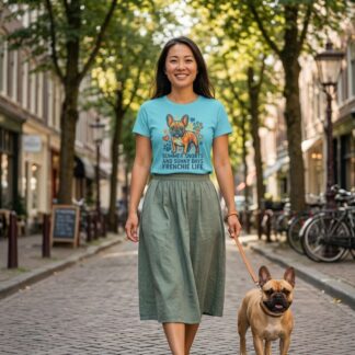 Frenchie Life Bulldog Design Tee lifestyle photo