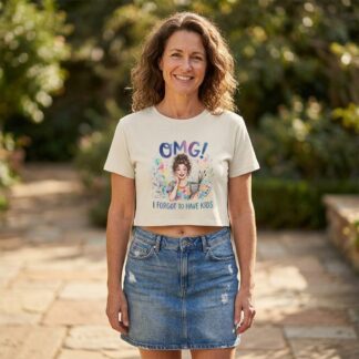 OMG I Forgot to Have Kids Crop Tee lifestyle photo