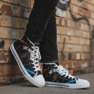 AO Canvas High-Top — Black + White lifestyle photo
