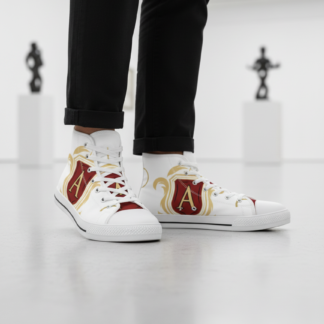Aristocratix Canvas High-Top — All White lifestyle photo
