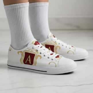 Aristocratix Canvas Low-Top — All White lifestyle photo