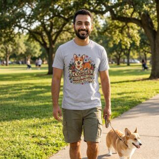 Corgis Because Tiny Legs Deserve Big Love T-Shirt lifestyle photo