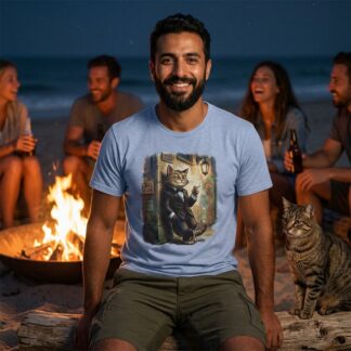 Gentleman Cat Smoking Tuxedo Tee lifestyle photo