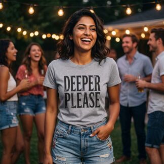 Deeper Please Tee lifestyle photo