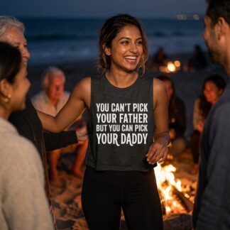 You Can't Pick Your Father But You Can Pick Your Daddy Sleeveless Crop Top lifestyle photo