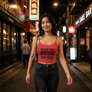 You Can't Pick Your Father But You Can Pick Your Daddy crop tank top lifestyle photo