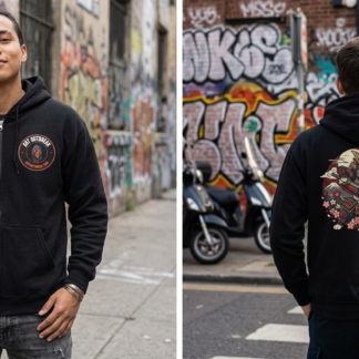Samurai Warrior Illustration Hoodie lifestyle photo