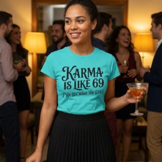 Karma Is Like 69 (You Get What You Give) T-Shirt lifestyle photo