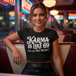 Karma Is Like 69 You Get What You Give Tee lifestyle photo