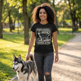 Professional Husky Translator T-Shirt lifestyle photo