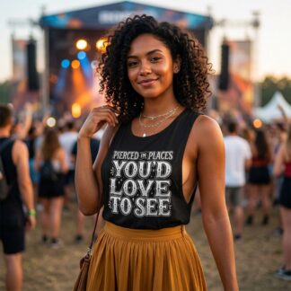 Pierced in Places You'd Love to See flowy scoop tank top lifestyle photo