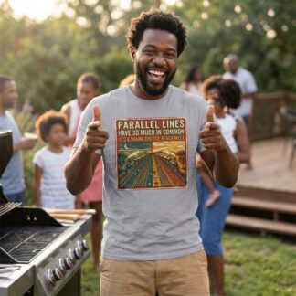 Parallel Lines dad geometry joke graphic Tee lifestyle photo