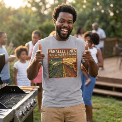 Parallel Lines dad geometry joke graphic Tee lifestyle photo