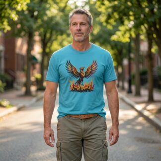 Rising Phoenix Flames Tee lifestyle photo