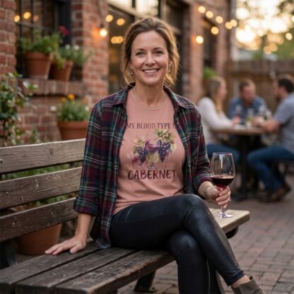 My Blood Type Is Cabernet T-Shirt lifestyle photo