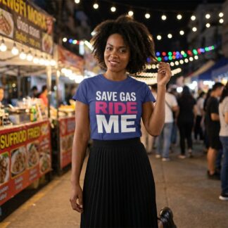 Save Gas Ride Me T-Shirt lifestyle photo
