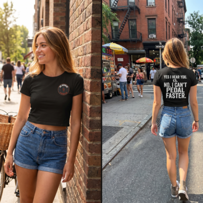Yes I Hear You No I Can't Pedal Faster Baby Tee lifestyle photo