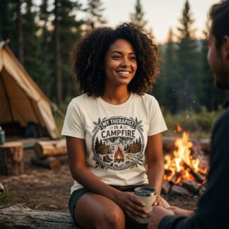 My Therapist Is A Campfire T-Shirt lifestyle photo