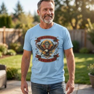 Skull with Eagle and Banner tee lifestyle photo