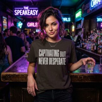 Captivating But Never Desperate Tee lifestyle photo