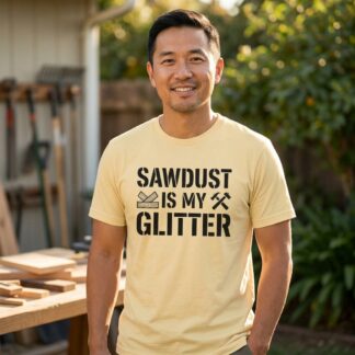 Sawdust Is My Glitter Tee lifestyle photo