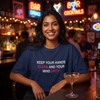 Keep Your Hands Clean And Your Mind Dirty Crop Tee lifestyle photo