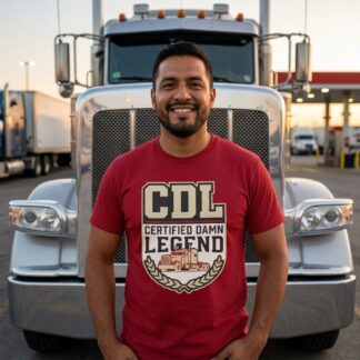 CDL Certified Damn Legend Tee lifestyle photo