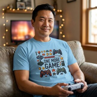 One More Game Cotton Crew Tee lifestyle photo