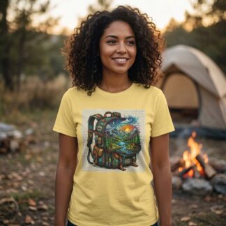 Camping Outdoors Backpack Tee lifestyle photo