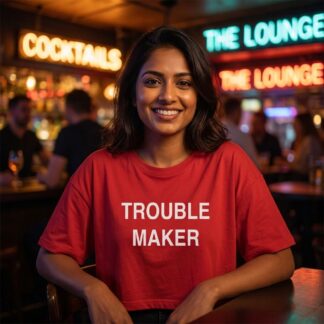 Trouble Maker Crop Tee lifestyle photo