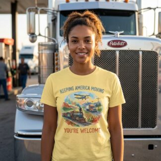 Keeping America Moving You're Welcome T-Shirt lifestyle photo
