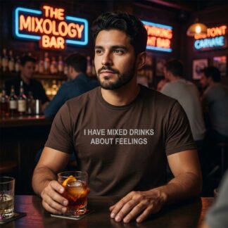 I Have Mixed Drinks About Feelings T-Shirt lifestyle photo