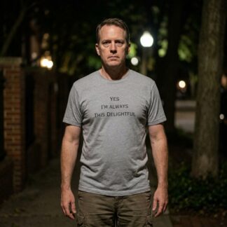 Yes I'm Always This Delightful T-Shirt lifestyle photo