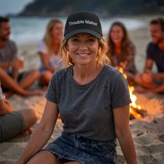 Trouble Maker Embroidered Cap lifestyle photo